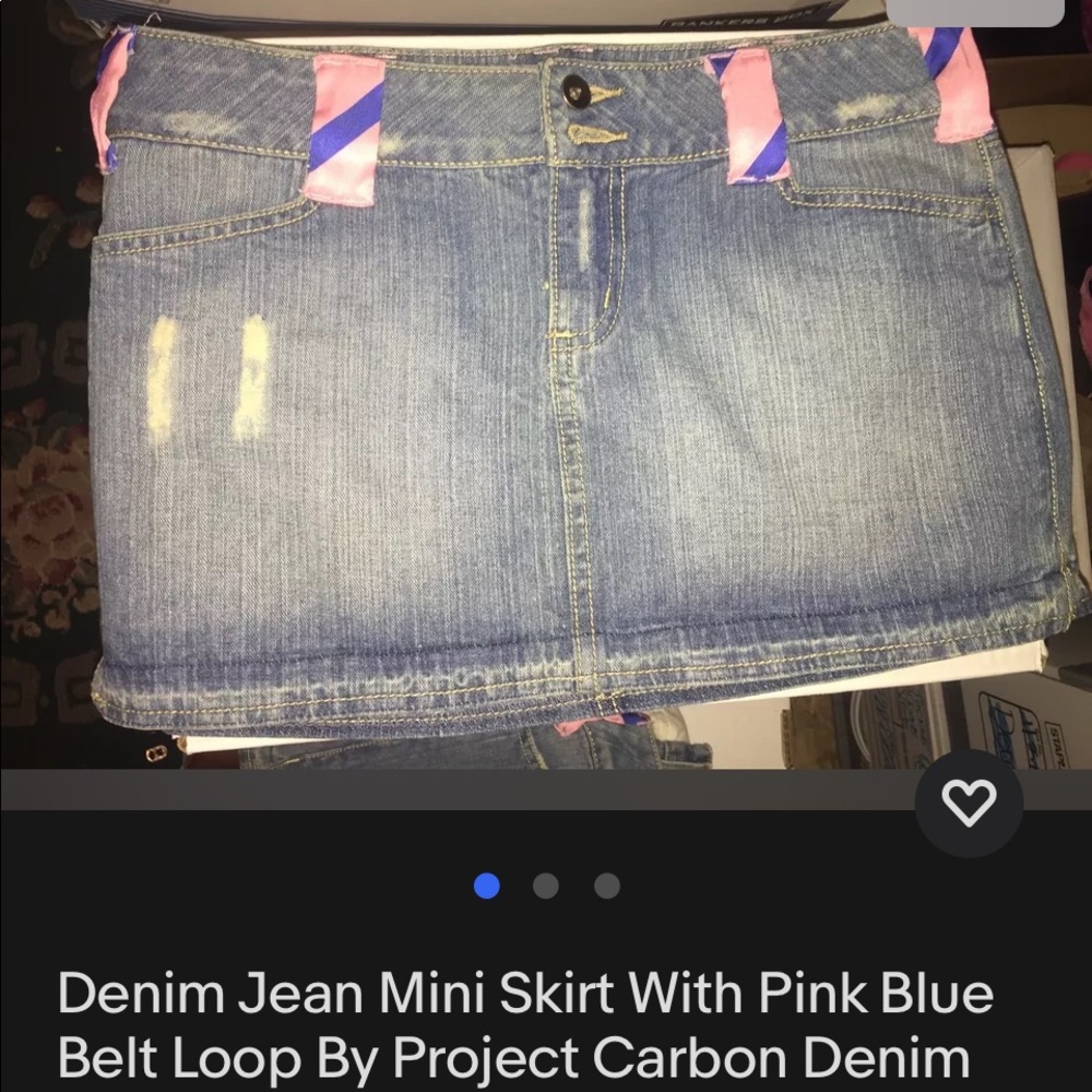 Jean denim miniskirt